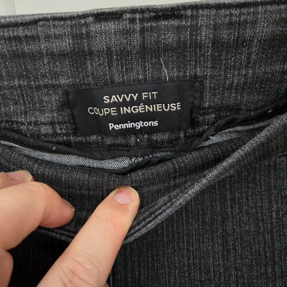 Penningtons Savvy Fit Grey Pull-On Jeans (28W) - Picture 6 of 8